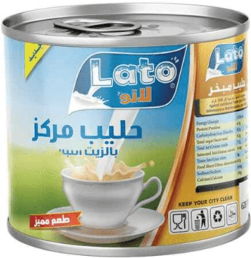 كرتون حليب مبخر لاتو 170 مل * 48
