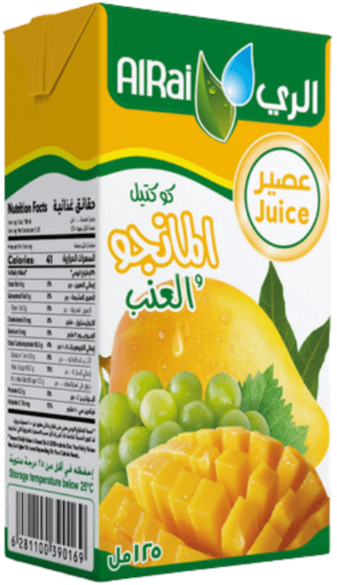 كرتون عصير الري مانجو والعنب 125 مل * 24
