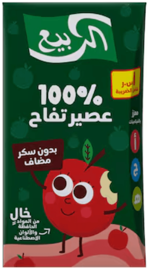 كرتون عصير الربيع تفاح 120 مل * 18